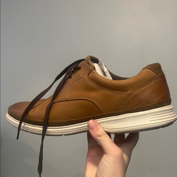 Rockport Tan Leather Oxford Shoes with Comfort Sole - Picture 11 of 15